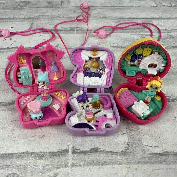 Shopkins Shoppies Lil' Secrets Secret Locket & Playset Lot of 3 - Picture 1 of 6